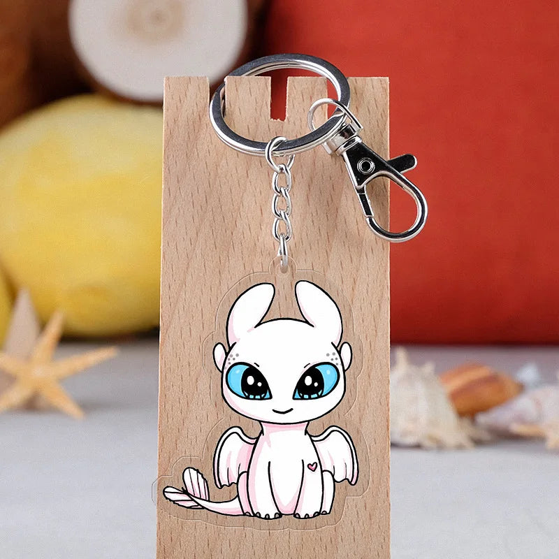 Creative keychain dragon Cute Cartoon Couple DIY Buckle Pendant with Male and Female Ring Ins Personalized
