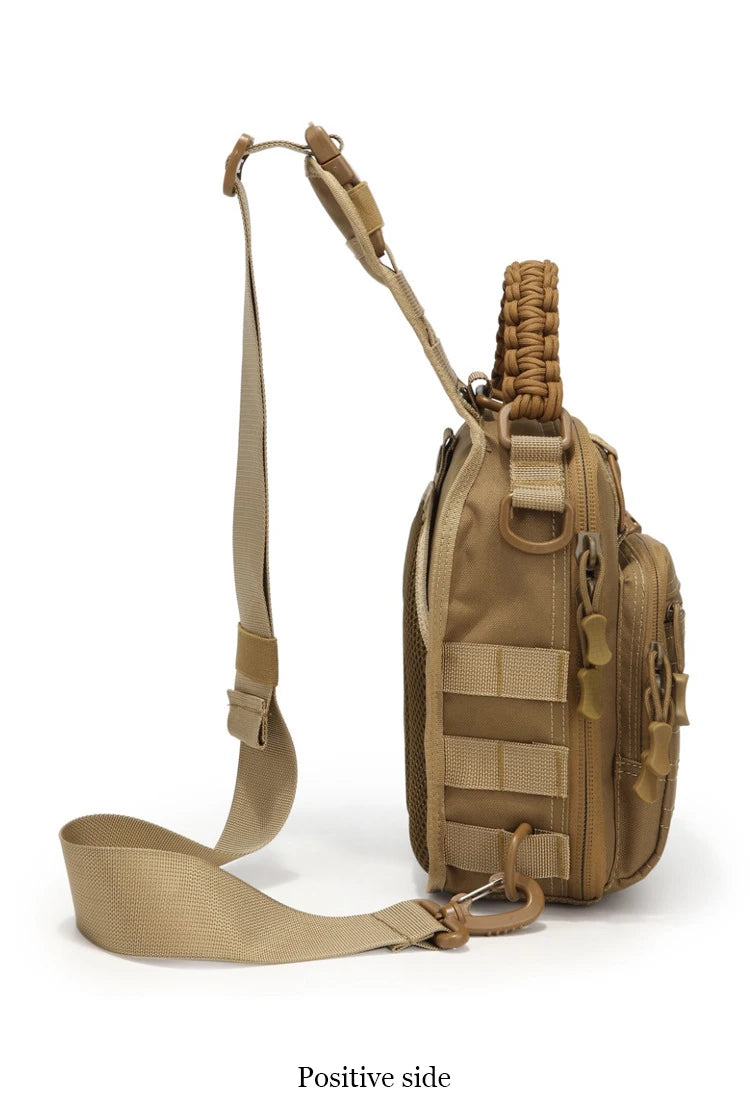 Military Tactical Backpack Shoulder Bag  Chest bag Men Outdoor Hiking Camping  Army Hunting Fishing Pack Sling Molle Usb bag bag