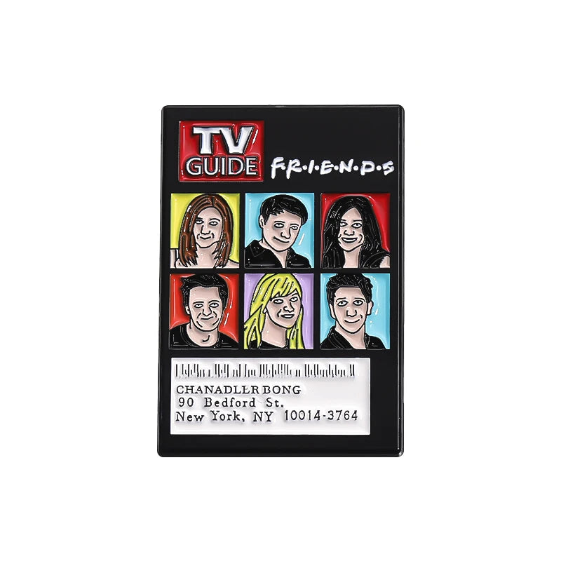 TV Show Friends Collection Enamel Pins Custom Sitcoms Character Role Brooch Backpack Lapel Badge Jewelry Accessory Gift for Fans