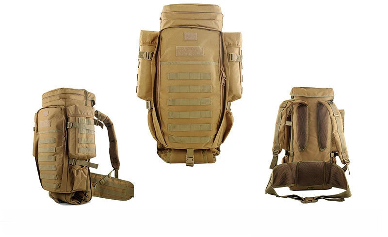 Tactical Backpacks Large Capacity 70L Assault Bags Molle Outdoor Pack for Trekking Camping Hunting Hiking Gun Bag