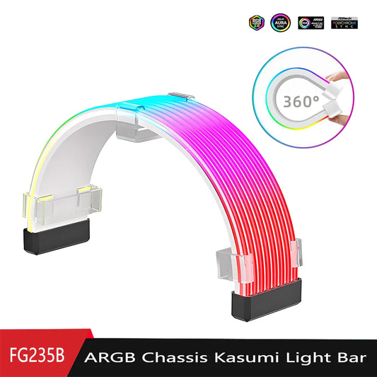 ARGB Sync Board for PC Power Supplies 24-pin GPU Graphics Cards 8-pin Cables and Chassis Illuminated Neon Cables RGB LED Strips