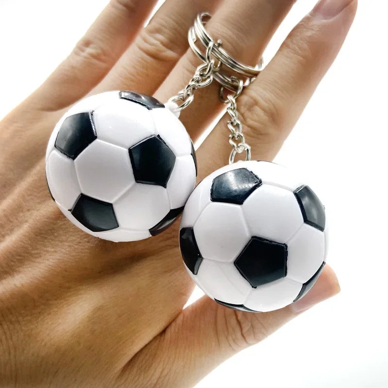 3D Sports Football Keychains Plastic Souvenirs PVC Keyring Men Soccer Fans Keychain Pendant Bag Hanging Decoration Fans Gift