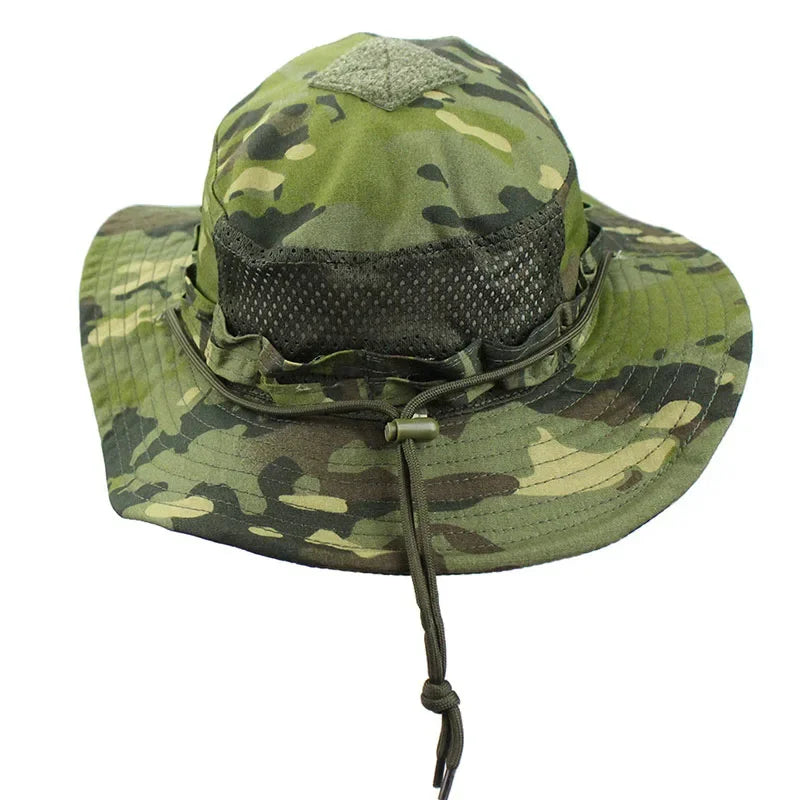 Tactical 2.0 Boonie Hat Summer Mesh Camouflage Combat Cap Multicam Outdoor Sports Training Fishing Hiking Camping Hunting Hats