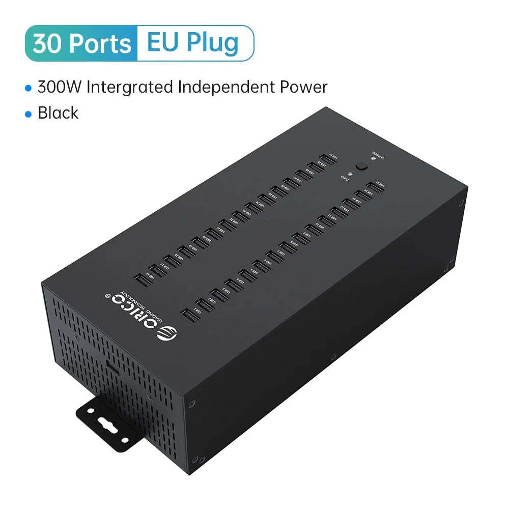 ORICO Usb Hub 30 20 ports Industrial Grade Splitter with 150 300W Detached Power U Disk Copy Test Docking Station Pc Accessories