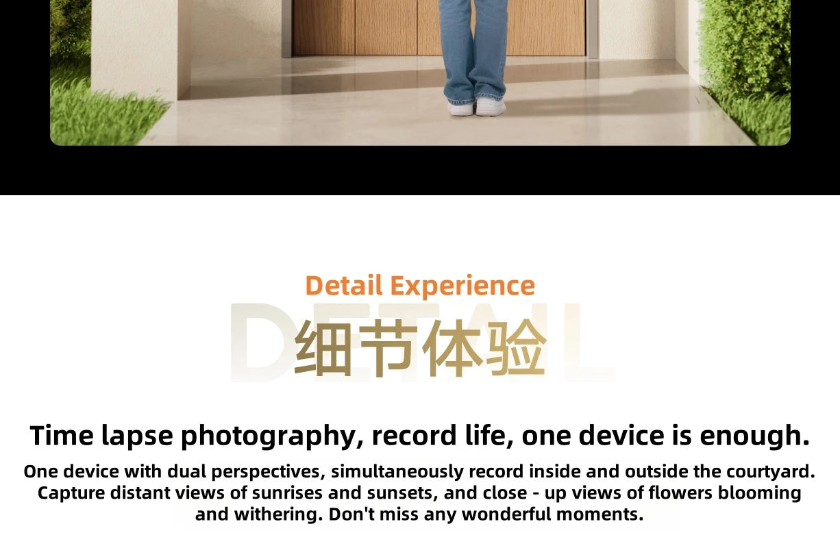Xiaomi Outdoor Camera 4 Dual Lens 5MP 3K HD Dual View Monitoring Panoramic Closeup Tracking IP66 Weatherproof AntiTheft