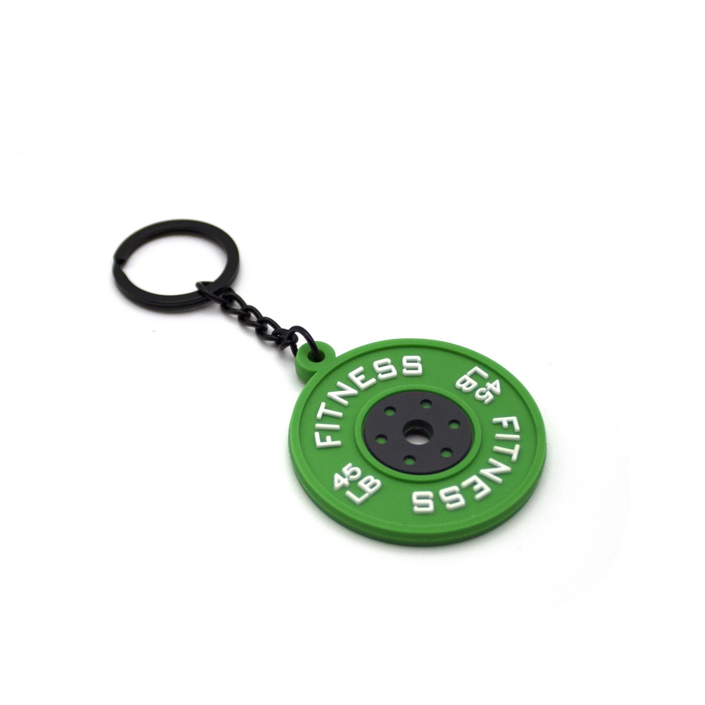 PVC dumbbell keychain key ring cute key chain for women sport keychain key holder creative portachiavi llaveros hombre bag charm