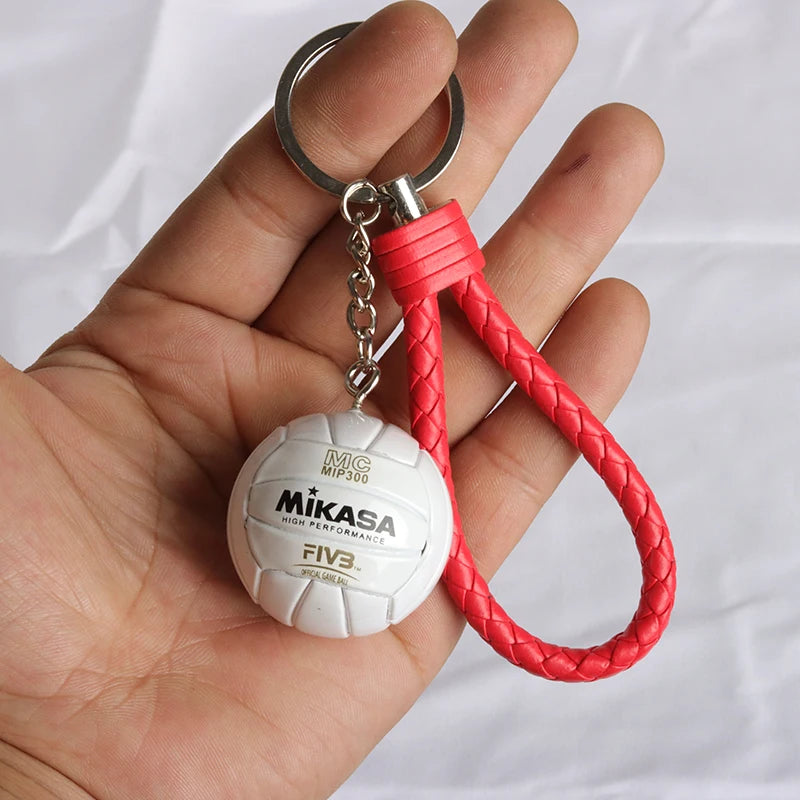 1pcs PVC  Volleyball Keychain Ornaments Business Volleyball Men Women Gifts Beach Ball Sport Key Chain  jewelry gift