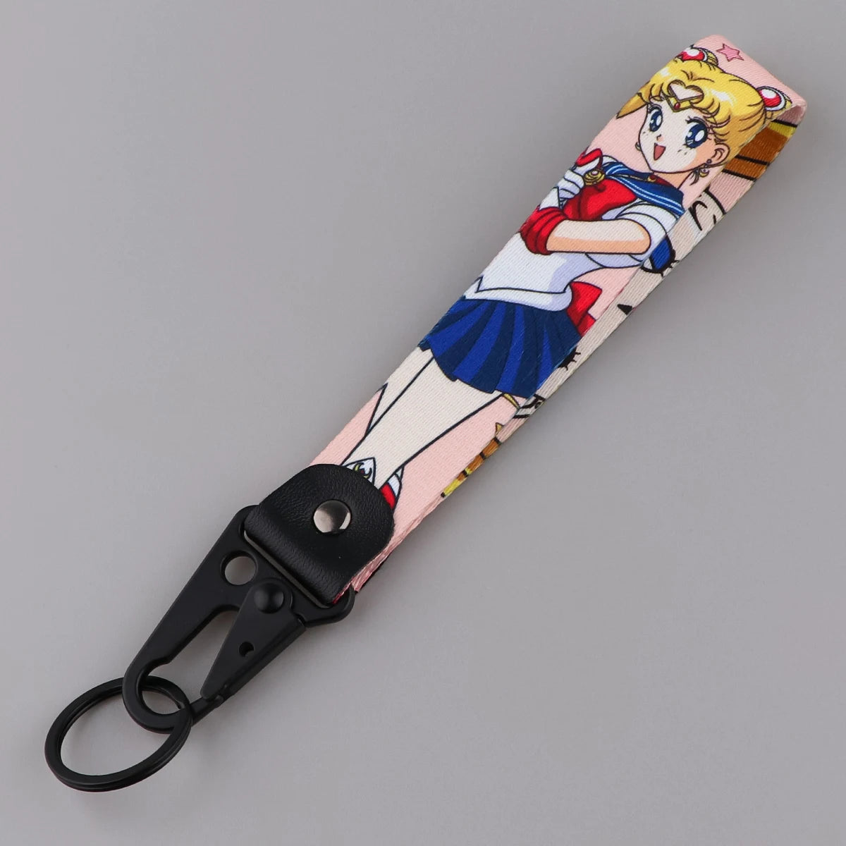Kawaii Anime Keychain Straps Rope Cute Lanyard Bracelet for Keys Wrist Strap Short Lanyard Pendant Key Chain