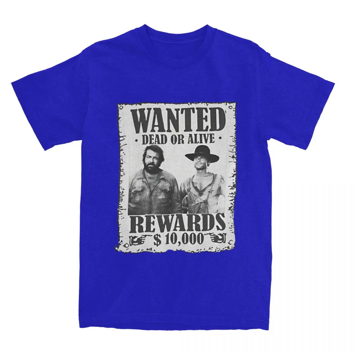 Bud Spencer Terence Hill Wanted Lo Chimavano Epic Movie T-Shirt Actor T Shirts Cotton Tshirt For Men Short Sleeves Casual Tops