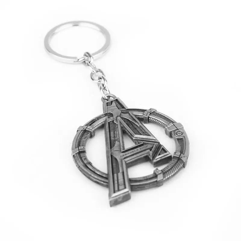Marvel Superhero Keychain Avengers Logo Badge Metal Vintage Pendant Keyring Car Backpack Key Holder Jewelry Accessories Gifts