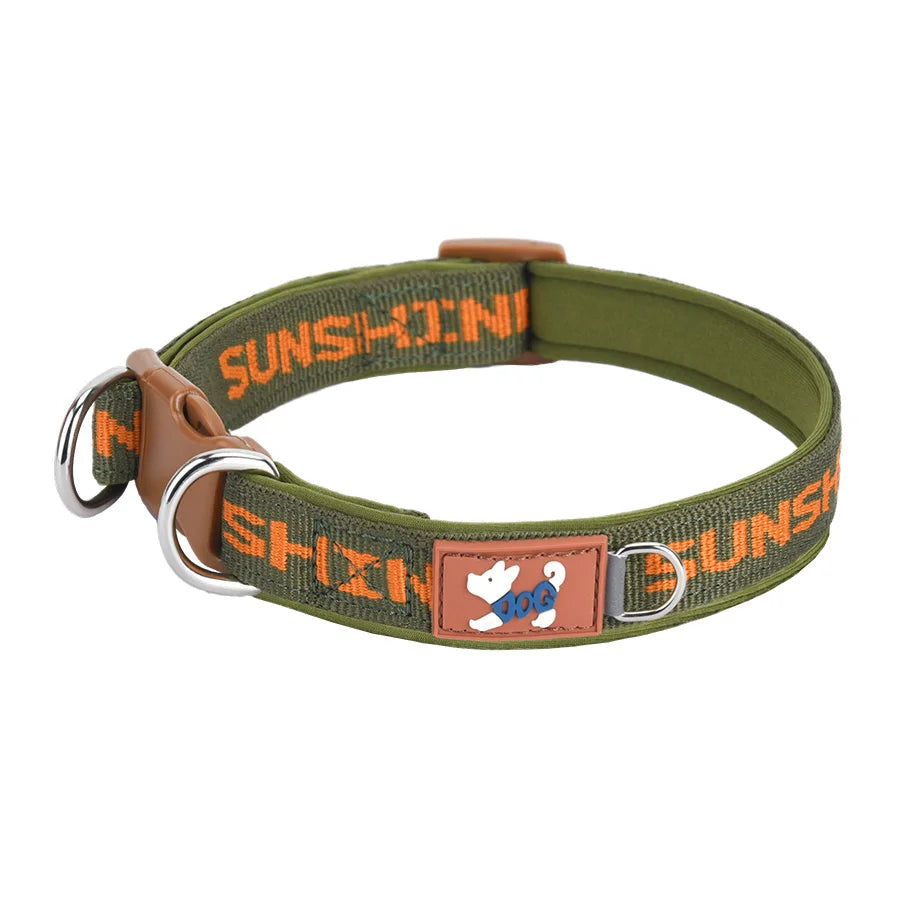 CP570--Pet dog adjustable collar，Two metal D-ring and durable buckle，Colorful prints，Suitable for large, medium, and small dogs.
