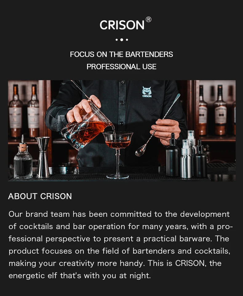 CRISON SK001 Professional Boston Shaker Two Piece Blender Bar Tool for Bartenders cocktail shaker