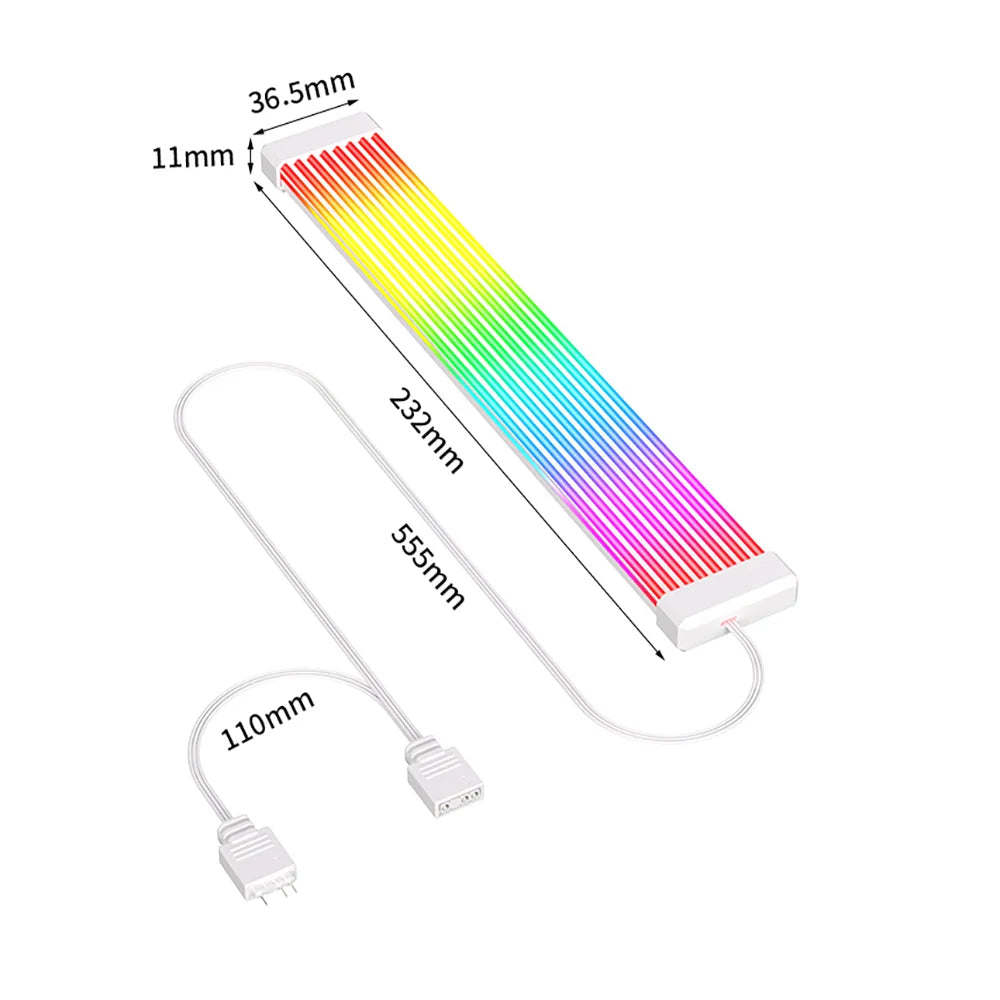 ARGB Sync Board for PC Power Supplies 24-pin GPU Graphics Cards 8-pin Cables and Chassis Illuminated Neon Cables RGB LED Strips