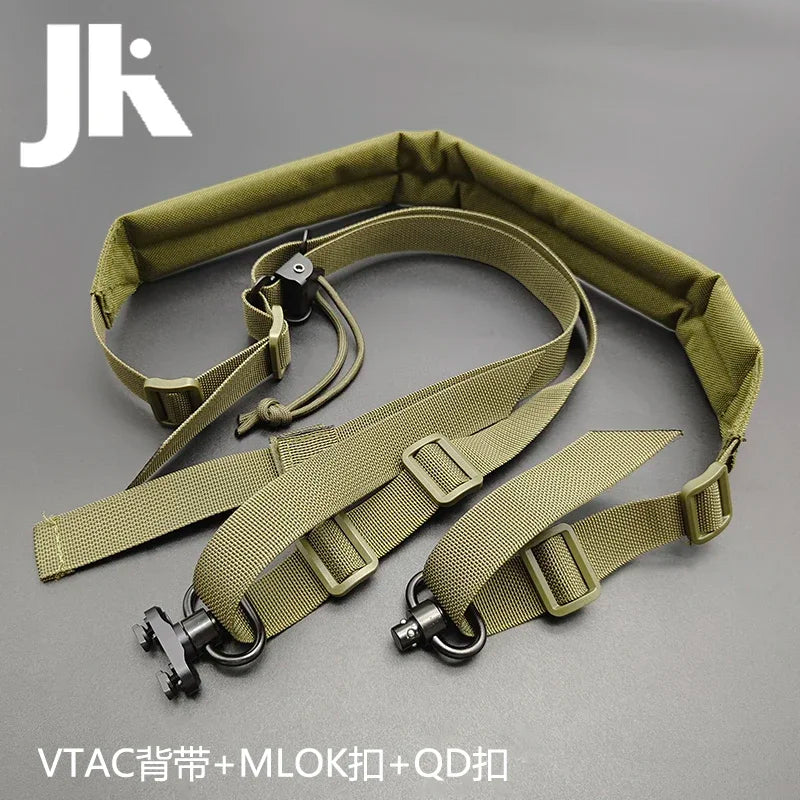 Tactical VTAC Rifle 2 Dot Quick Adjustable Shoulder Strap Outdoors Hunting Equipment With MLOK Mount Button Sling Set