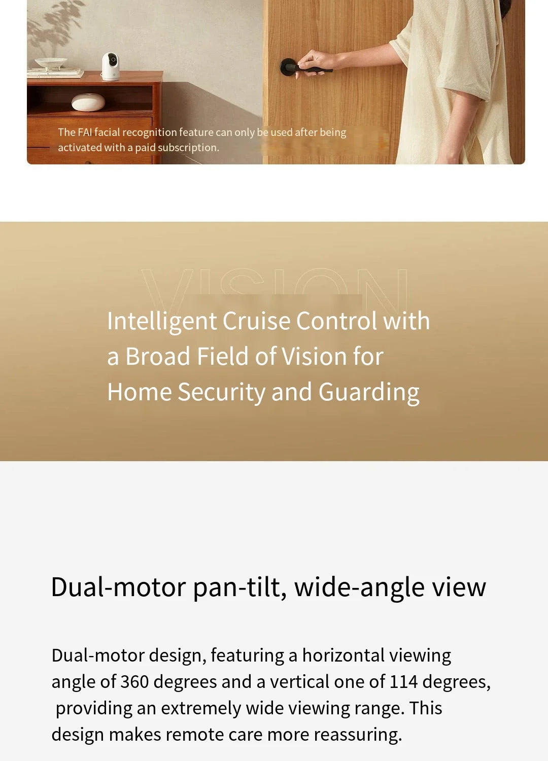 Xiaomi Mijia APP PTZ Pro 2K 3 Megapixels 360° Panoramic bluetooth4.2 Smart IP Camera AI Detection Two-way Intercom Home Security