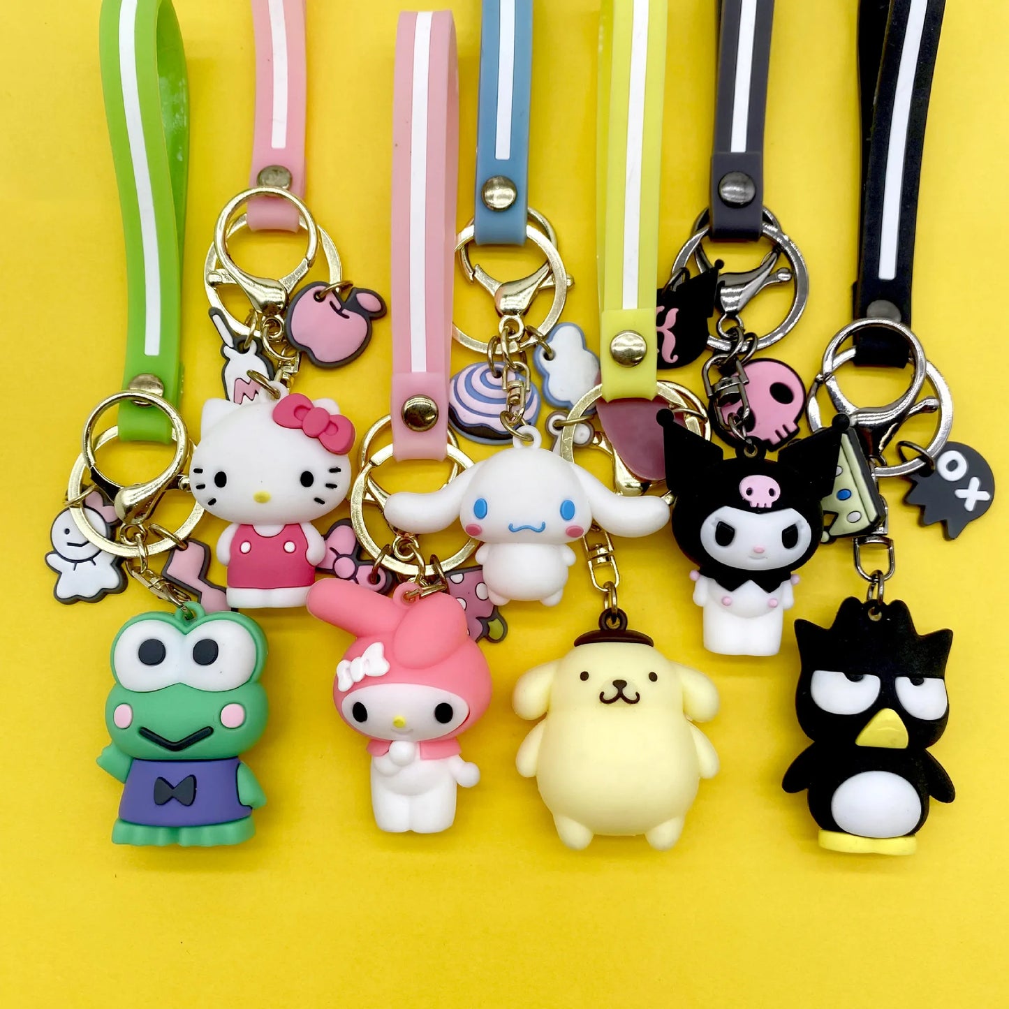 Cute Keychain Cute cartoon Keychain, Badtz-Maru, Cainamoroll, Hello Kitty, My Melody, Chrome, Kerop.