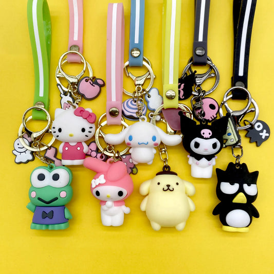 Cute Keychain Cute cartoon Keychain, Badtz-Maru, Cainamoroll, Hello Kitty, My Melody, Chrome, Kerop.