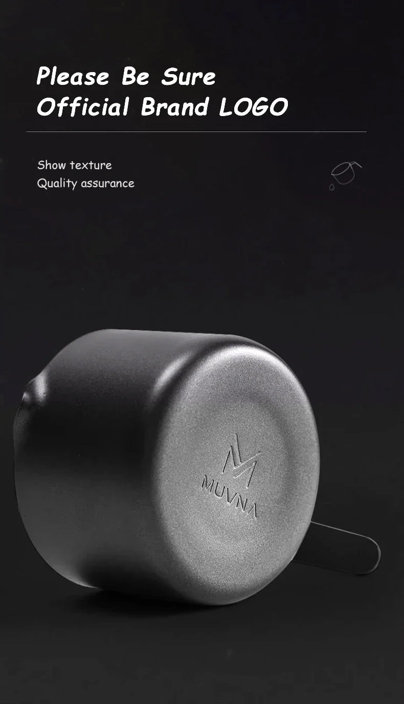 MUVNA Espresso Mug - Star Rain, 100ml Stainless Steel Coffee cup with Scale, Coffee Mugs with Handle, Colourful, Black & White