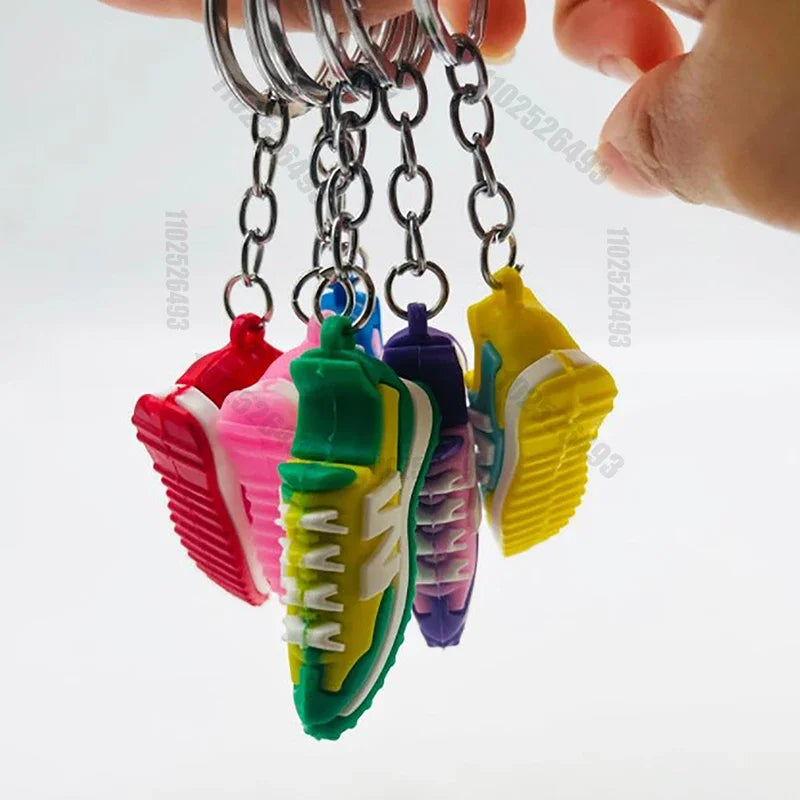 6pc/1pcs Shoe Keychains For Men Mini Cute Cool Sneaker Keychain PVC For Favors Collectible For Sneaker Fans Bag Pendant Tools