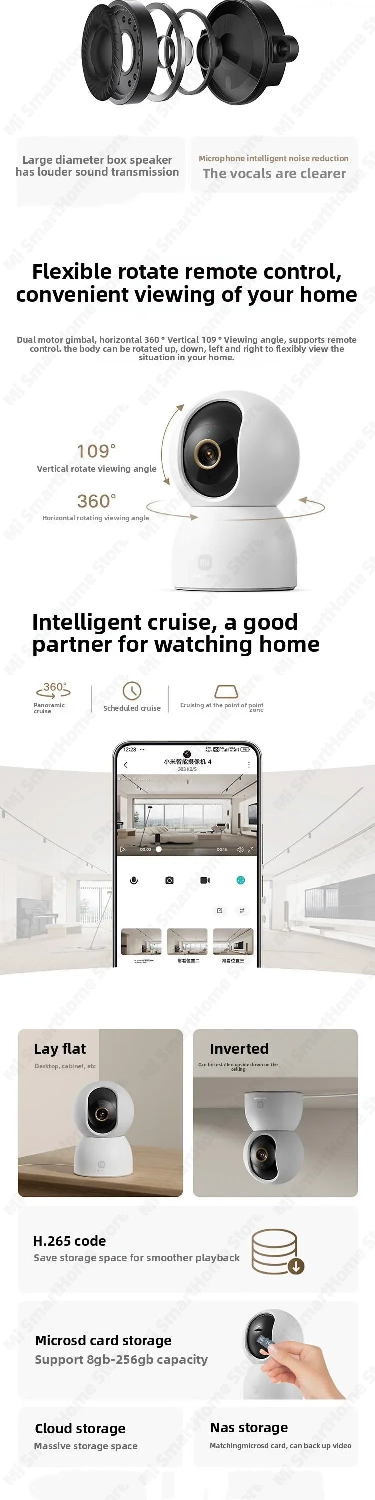 Xiaomi Smart Camera 4 Dual-band Wi-Fi 6 8MP 4K HDR AI Tracking Night Vision Two-Way Audio Home Security Baby Monitor Pet Camera