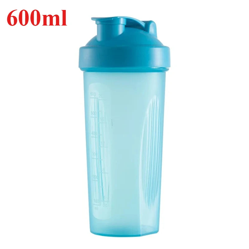 Sports Shaker Protein Bottle with steel Ball Powder Shake Cup Water Bottle Plastic Mixing Cup Body Building Exercise Bottle