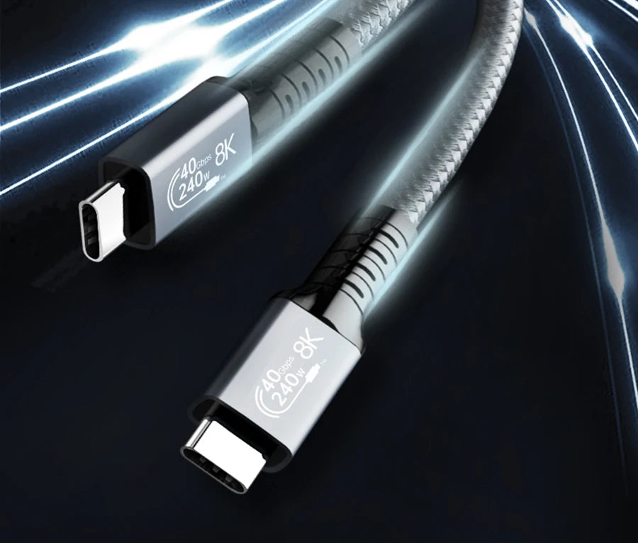 UGOURD USB4 Cable 40Gbps 240W Thunderbolt 4 Type C Fast Charging Cable Thunderbolt3 USB C to C Data Transfer  Cable For eGPU