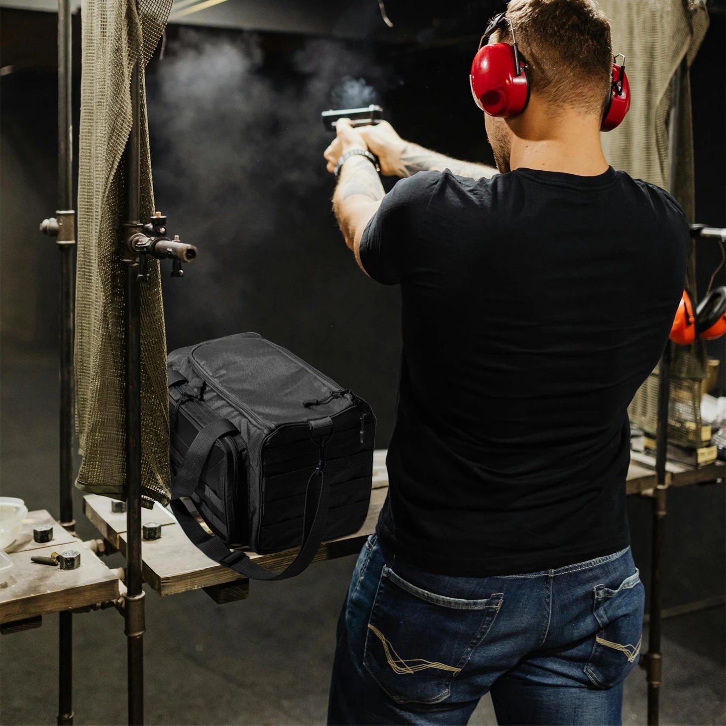 Tactical Storage Bag  Multifunction Durable and Waterproof Suitable for Training Field Equipment with Adjustable Shoulder Straps