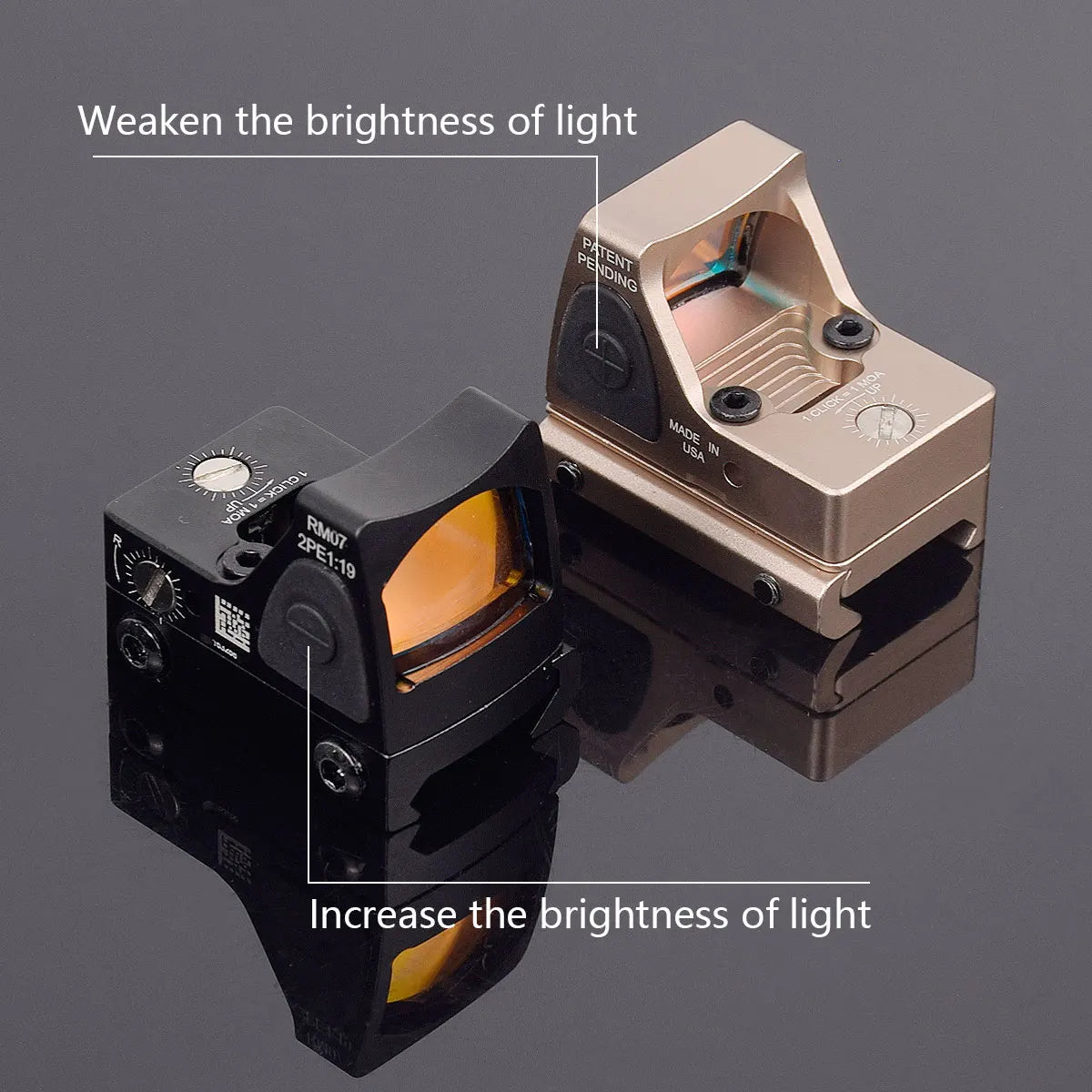 LAMBUL RM Red Dot Sight Metal Version SR MR Tactical Reflection Micro Pistol Tactical Optics Riflescope 20mmRail RMT Rifle Sight