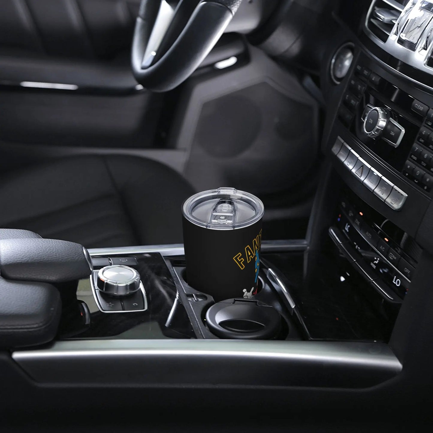 Cartoon Fantasia Mickey Tumbler Vacuum Insulated Magic Wizard Thermal Cup with Lid Straw Office Home Mugs Hot Cold Drink, 20oz