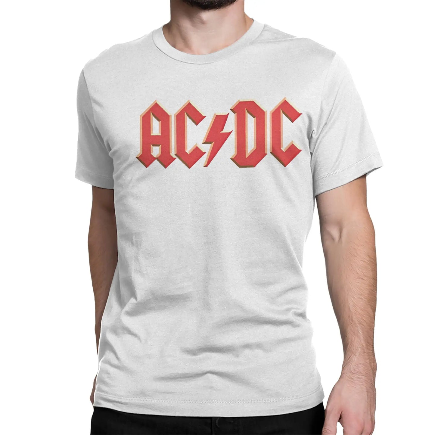 Classical AC Rock Band DC Logo T-Shirt for Men Women Round Collar Cotton T Shirt Short Sleeve Tees Party Clothing
