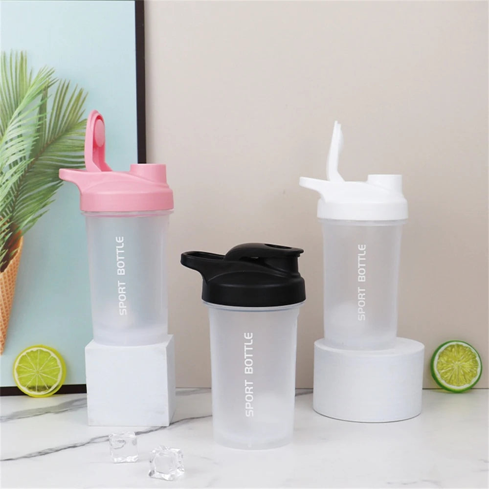 1pc Protein Powder Shaker Bottle 300ml Portable Mixing Cup  Leak Proof Water Bottle for Gym Outdoor Fitness Training Sport