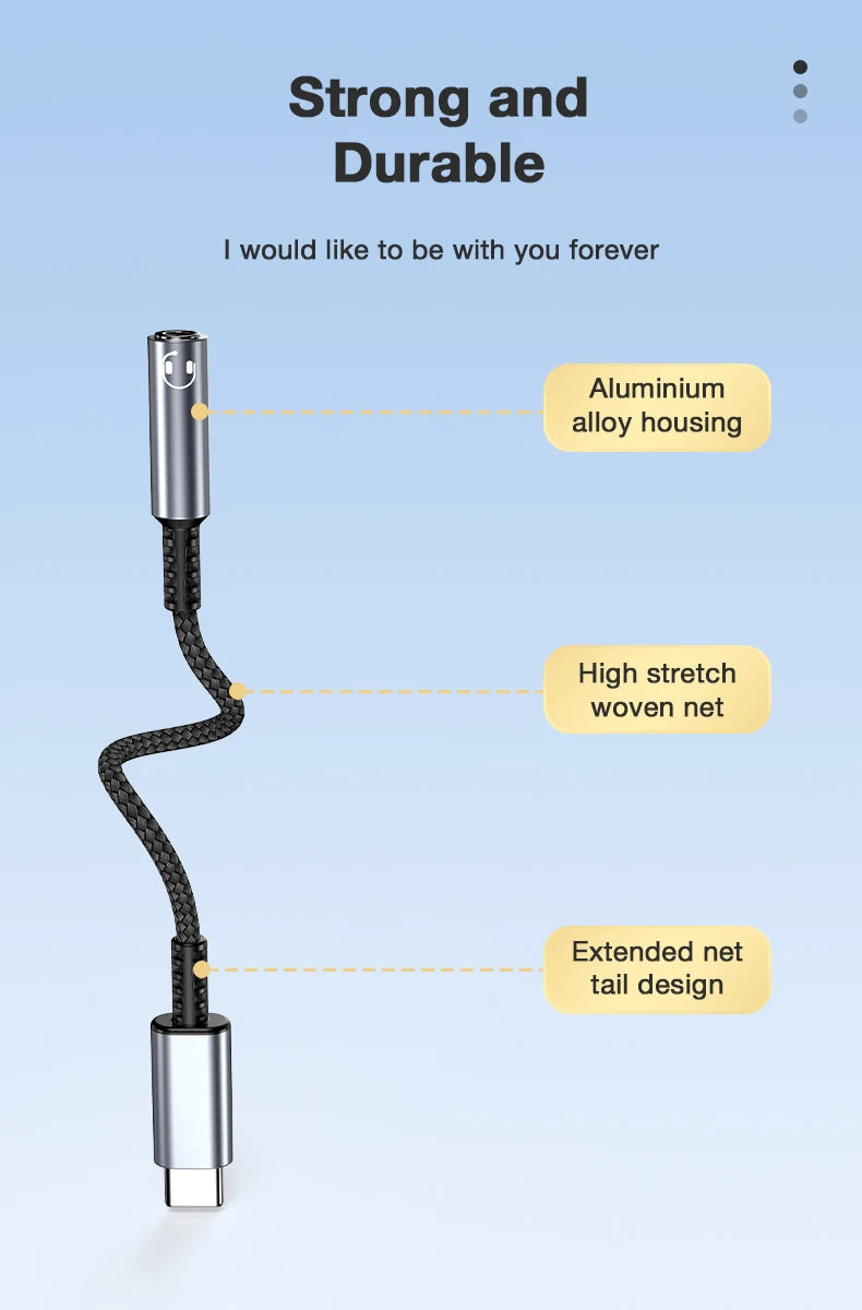 Type C to 3.5mm Audio Jack Adapter USB C to 3.5mm Headset/Microphone USB C to 3.5 Jack Adapter External Stereo Sound Card For PC