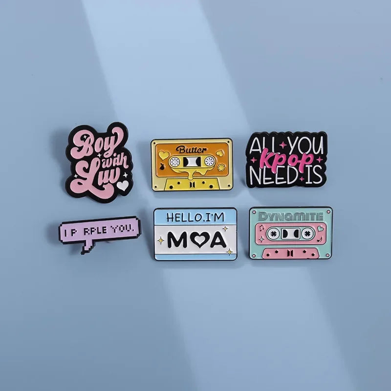 Cartoon Punk Pin Games Console Shape Tape Enamel Pins Funny Creative Energy Brooches Lapel Badge Clothing BackpackShirt  Jewelry