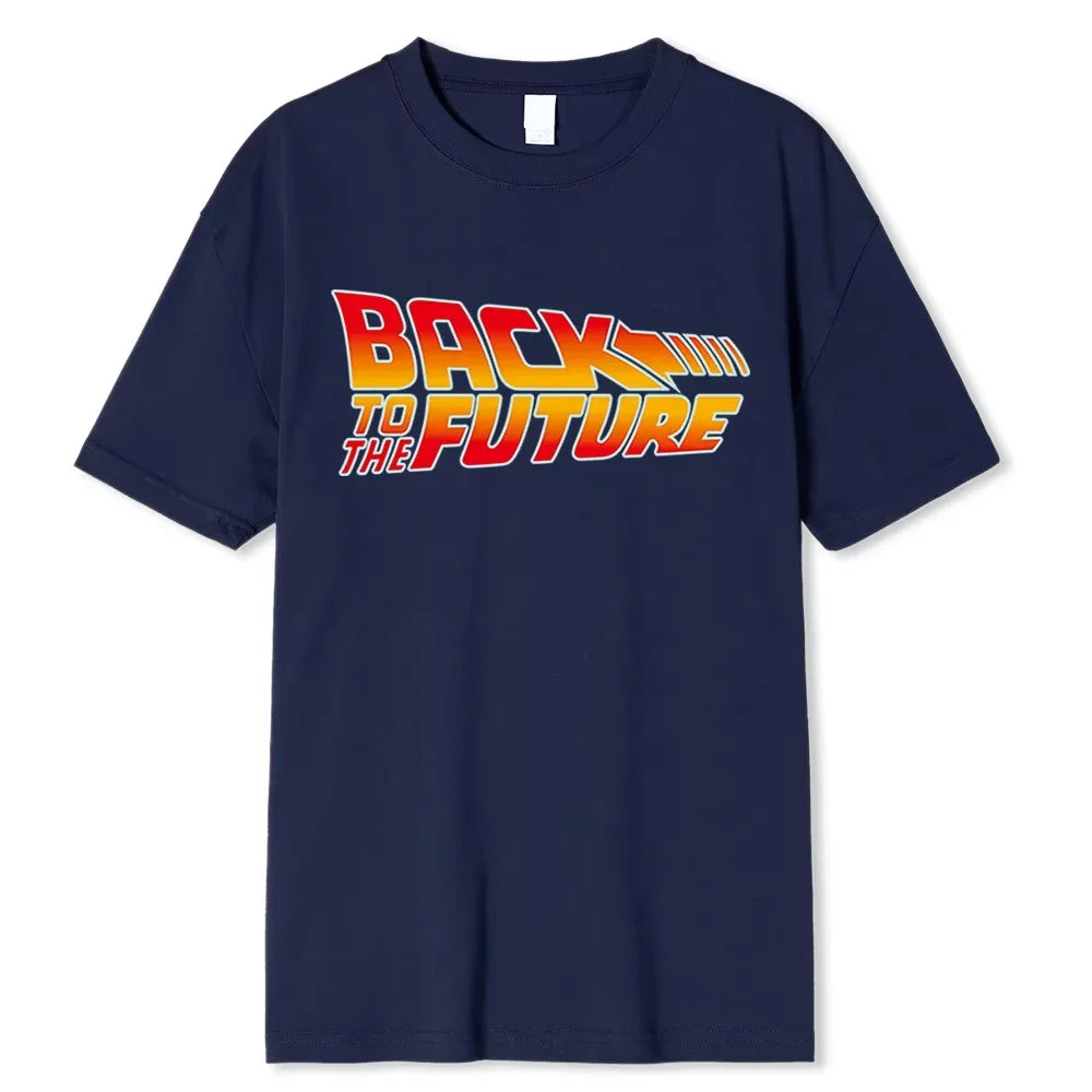 Back To The Future Tshirt Cotton T Shirt For Men Summer Short Sleeve T Shirts Movie Hip Hop Tee Tops Streetwear 2D T-shirts