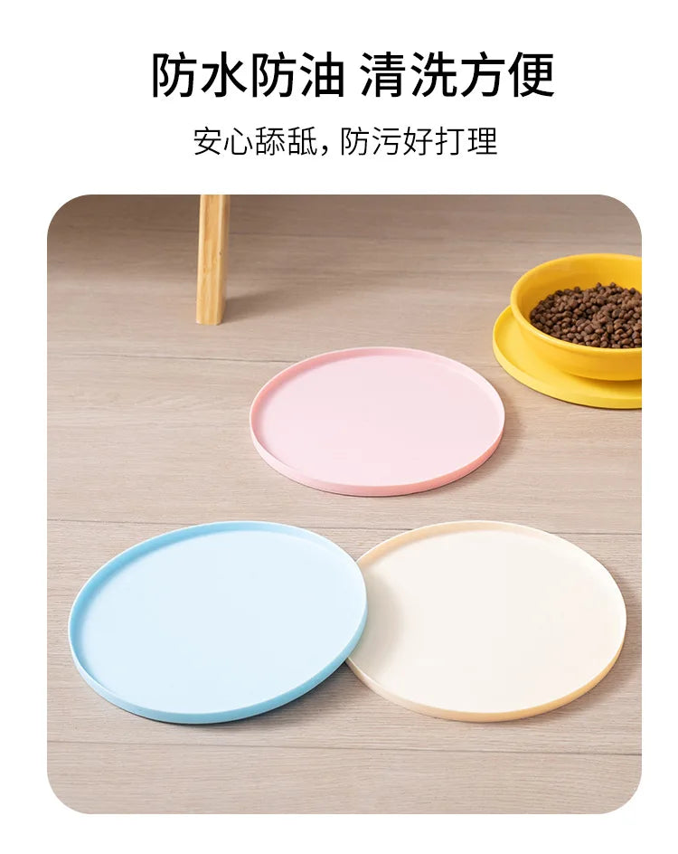 Pet meal mats are leak proof waterproof anti slip dirty and easy to cleanThey are rubber mats for cat and dog bowls and utensils