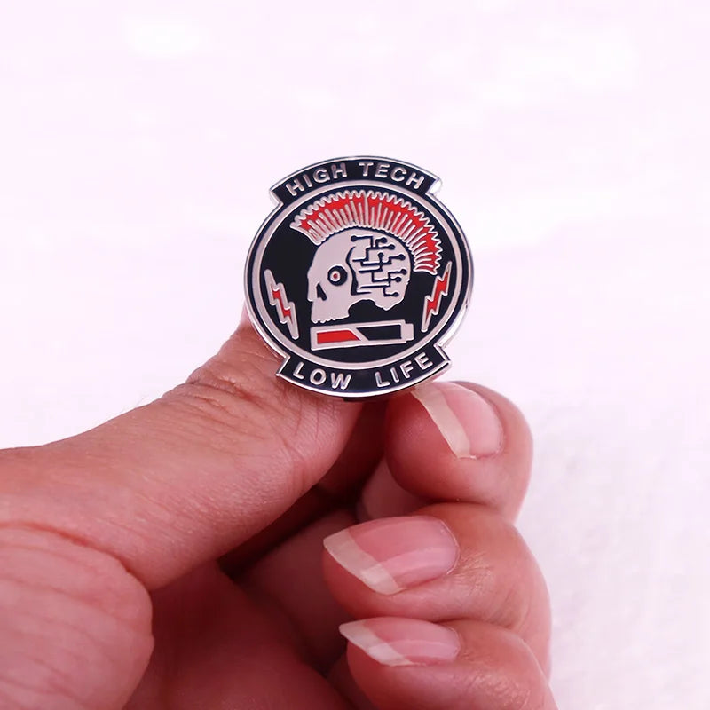 Cyberpunk High Tech Low Life Enamel Pin game fan art brooch jewelry Decorate