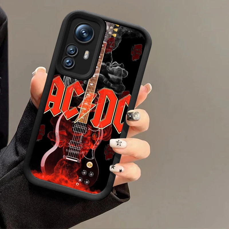 Rock Band A-Ac Music D-Dc Phone Case For Xiaomi 11 12 13 Lite 12T 13T 14T Pro Redmi A1 A2 Plus A3 9A 9C 9T 10C 12C 13C 5G 14C