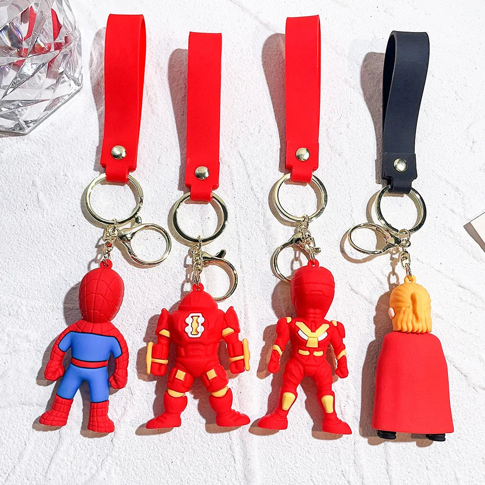 MINISO Avengers Marvel Key Chains Superheroes Iron Man Captain America Car Key Decor Keychains Backpack Pendants Accessories