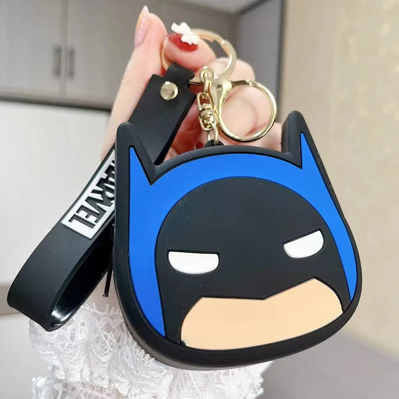 New Marvel Avengers superhero cartoon keychain silicone anime plastic bag couple storage bag children's toy coin purse gift