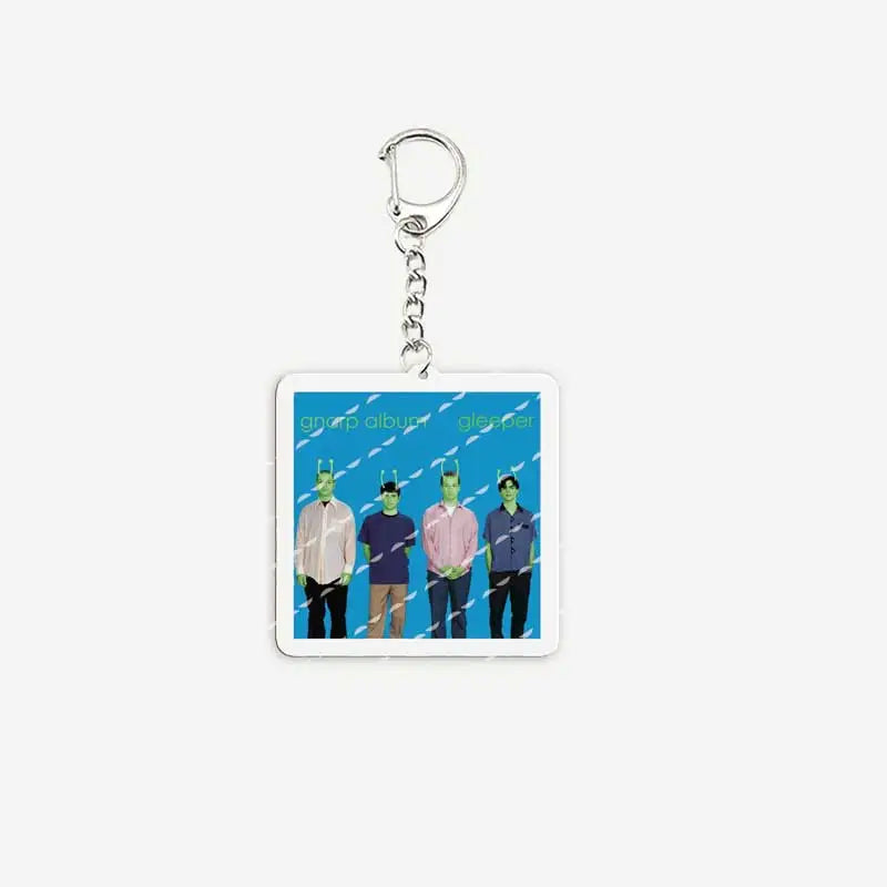 Rock Band Weezer Keychains for Accessories Bag Acrylic pat mikey matt brian Charm Keyrings Chains Jewelry Friends FANS Gifts