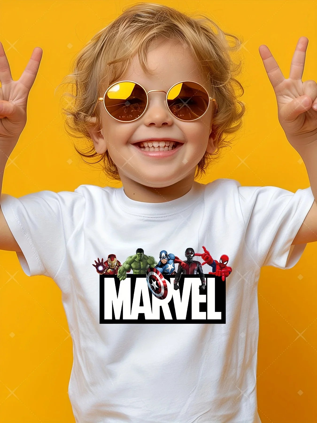 Marvel Iron Man Collaboration Short-sleeved T-shirt Men's Summer 2025 New Style Peripheral Clothing,Children's Trendy and Casual