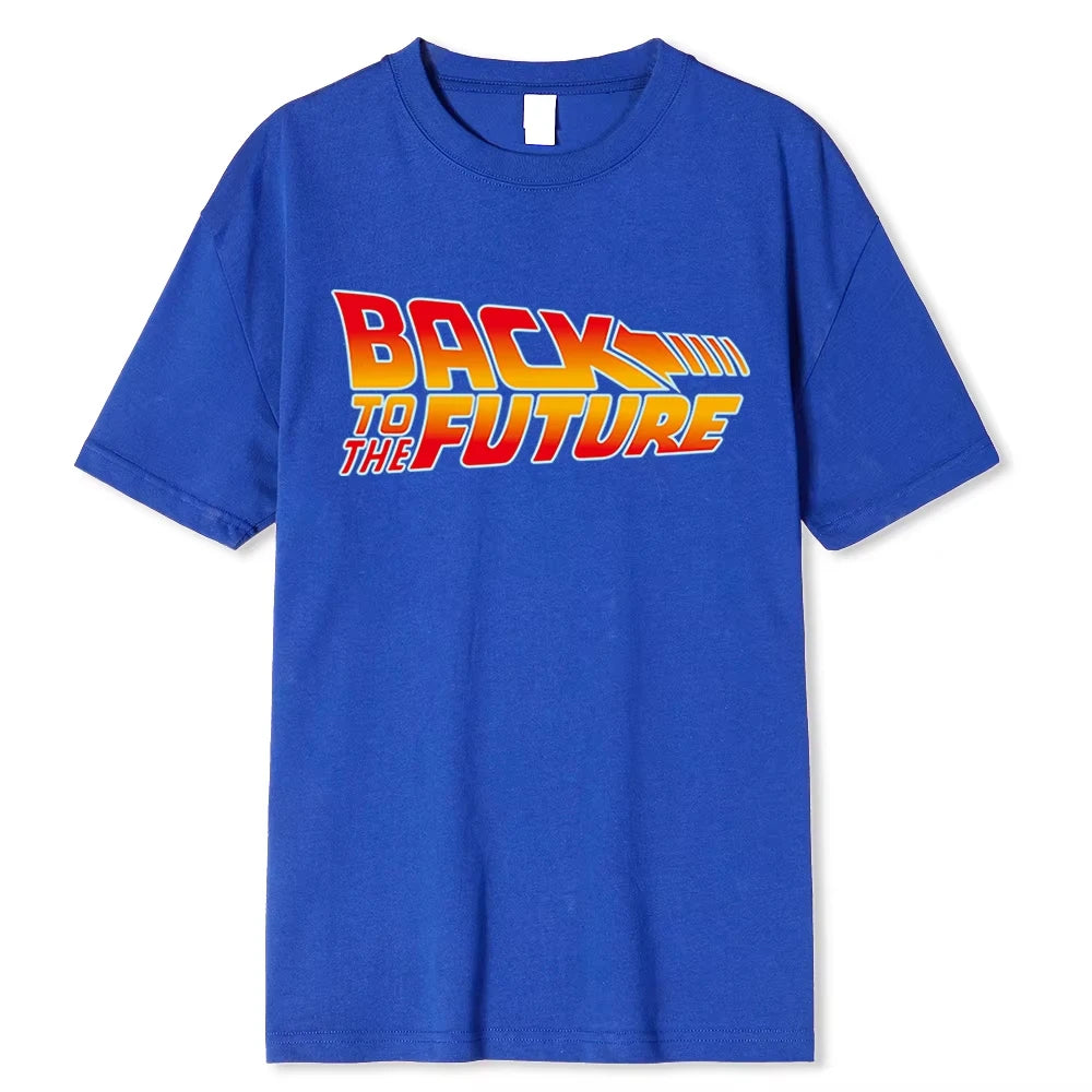 Back To The Future Tshirt Cotton T Shirt For Men Summer Short Sleeve T Shirts Movie Hip Hop Tee Tops Streetwear 2D T-shirts