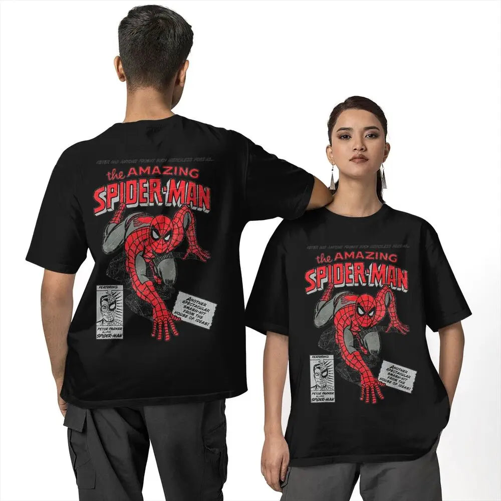 Spider-Man Spider-Man Movie Retro Comics Men's T-Shirt Creative T-Shirt Crew Neck T-Shirt Birthday Gift Top 3D Printed T-Shirt