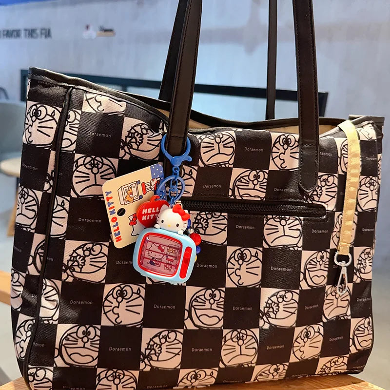 Hello Kitty Keychain Girls Bag Kt Cat Cartoon Doll Toy Exquisite Key Chain Kawaii Surprise Girls Kids Gifts