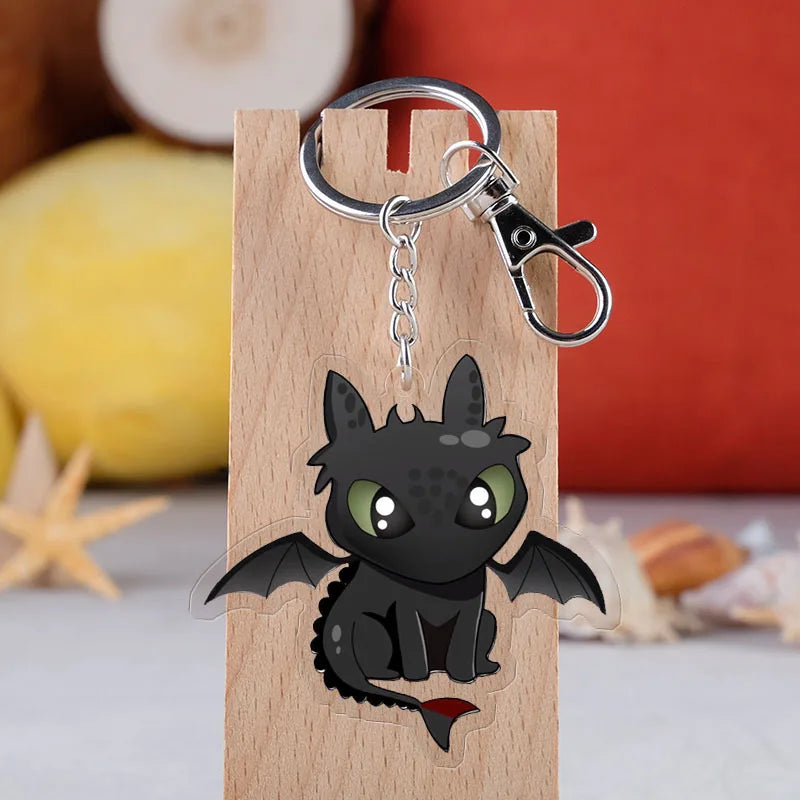 Creative keychain dragon Cute Cartoon Couple DIY Buckle Pendant with Male and Female Ring Ins Personalized