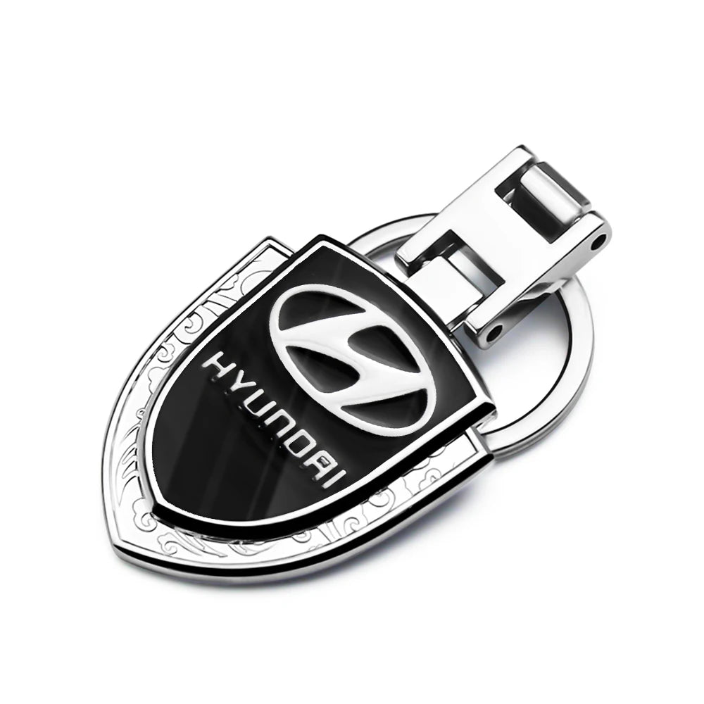 1PC Car Keychain Shield Butler Home Keychain For Hyundai Elantra Accent Sonata Tucson Kona Santa Fe IONIQ 5 IONIQ 6 N Line