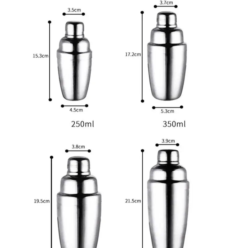 Stainless Steel Cocktail Shaker Set, Bar Tools, Bartender, Drink Stirrers, Transparent PC, Boston Shaker, 1L, 304