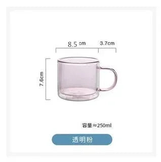 Creative Double Bottom Glass Mugs for Home, 250ml Drinking Tumbler for Wine, Whiskey, Vodka, Coffee, Juice, Water, Tea