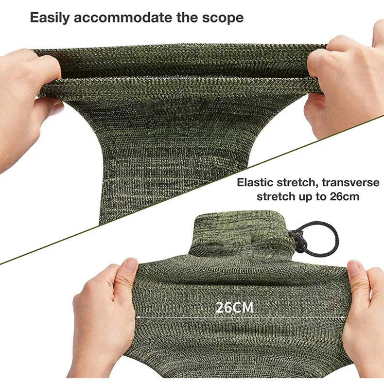 Outdoor Hunting Knitted Gun Socks 54" Polyester Rifle Gun Shooting Fishing Rod Sock Protection Cover Bag Case