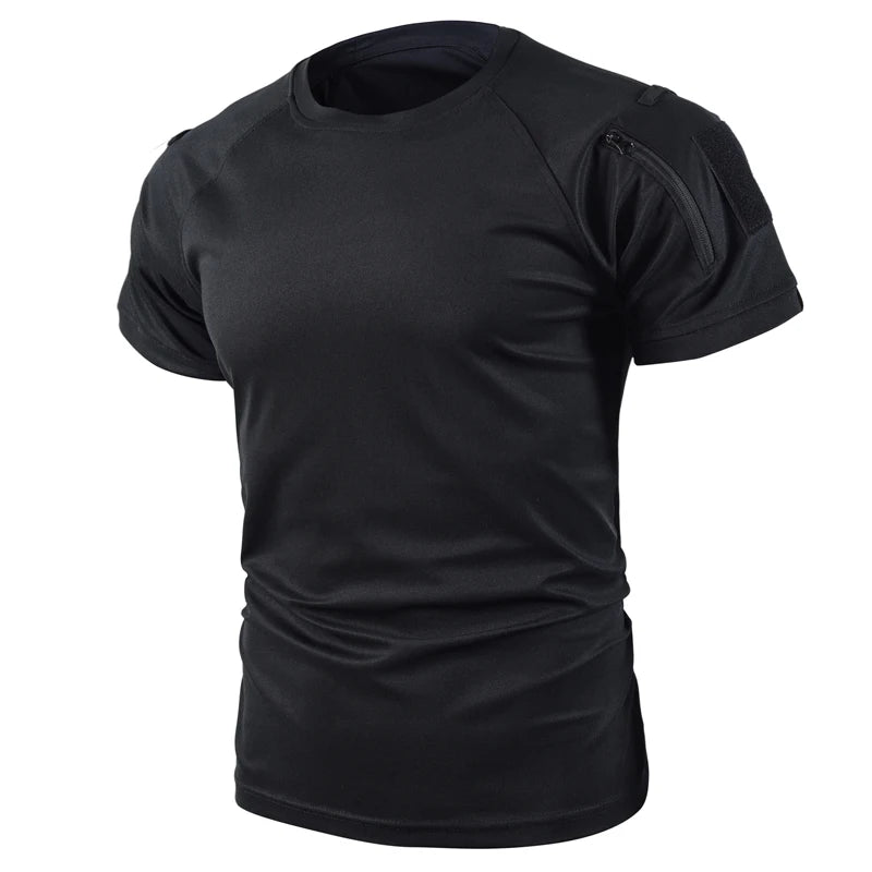 Tactical Military T-shirt Outdoor Breathable Army Combat Men Pullover Quick Dry Trekking Camping Hiking Fishing Polos Tee Tops